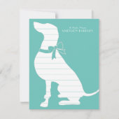 Weimaraner Hund Welpe Dankeskarte (Vorderseite)