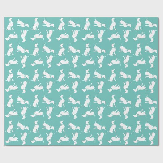 Weimaraner Hund Welpe Geschenkpapier (Flach)