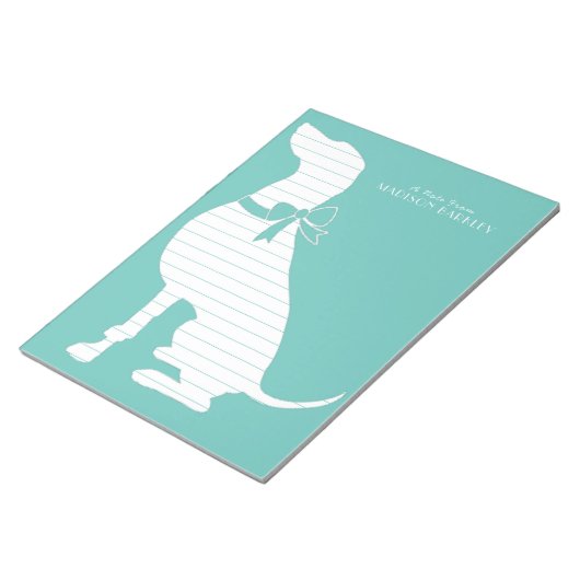 Weimaraner Hund Welpe Notizblock (angewinkelt)