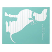 Weimaraner Hund Welpe Notizblock (Vorderseite)