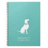 Weimaraner Hund Welpe Notizblock (Vorderseite)