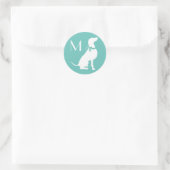 Weimaraner Hund Welpe Runder Aufkleber (Tasche)