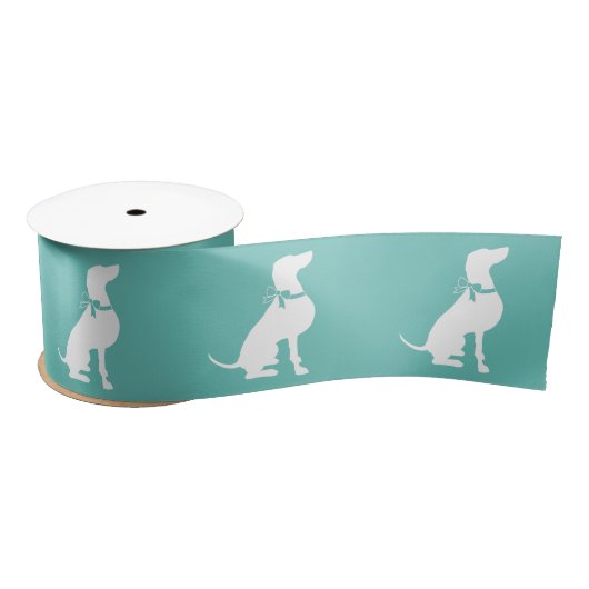 Weimaraner Hund Welpe Satinband (Spule)