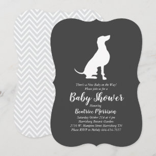 Weimaraner Hunde Baby Duwer Gender Neutral Einladung