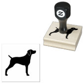 Weimaraner Hunde Silhouette Gummistempel (Stempel)