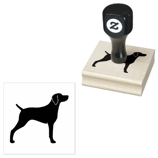 Weimaraner Hunde Silhouette Gummistempel (Stempel)