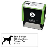 Weimaraner Hunde Silhouette Rücksendeadresse Permastempel (Beispiel)