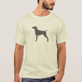 Weimaraner Hunde Silhouette T-Shirt (Vorderseite)