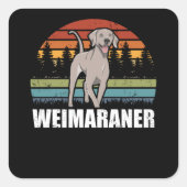 Weimaraner | Hundebesitzer Weimaraner Quadratischer Aufkleber (Vorderseite)