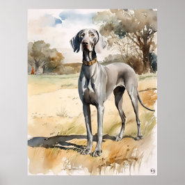 Weimaraner - Hundebüt Poster