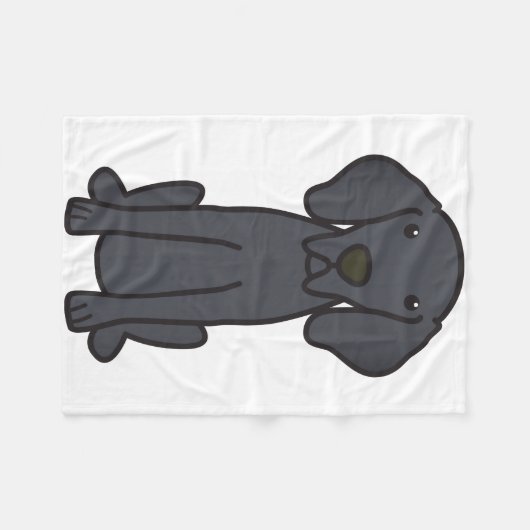 Weimaraner HundeCartoon Fleecedecke (Vorderseite (Horizontal))