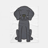 Weimaraner HundeCartoon Fleecedecke (Vorderseite)