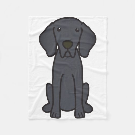 Weimaraner HundeCartoon Fleecedecke (Vorderseite)