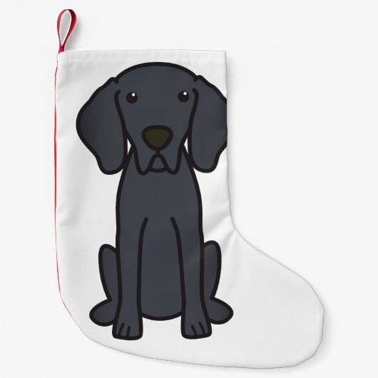 Weimaraner HundeCartoon Kleiner Weihnachtsstrumpf (Vorderseite)