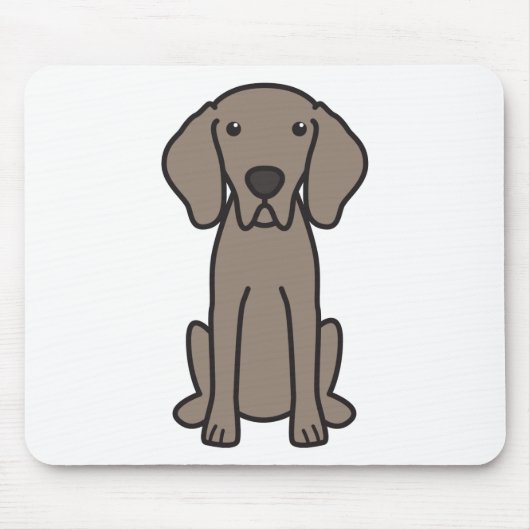 Weimaraner HundeCartoon Mousepad (Vorne)