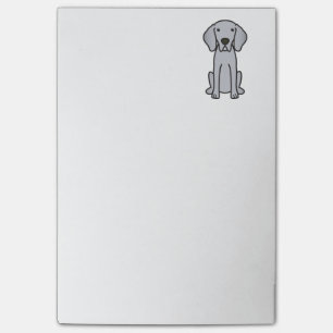 Weimaraner HundeCartoon Post-it Klebezettel