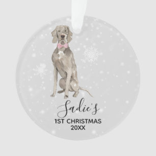 Weimaraner Hundefeiertags-Weihnachtsverzierung Ornament