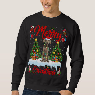 Weimaraner Hundelampen Weihnachtsbaum Santa Weimar Sweatshirt