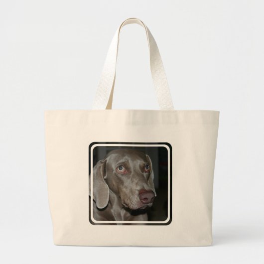 Weimaraner HundeLeinwand-Tasche Jumbo Stoffbeutel (Vorne)