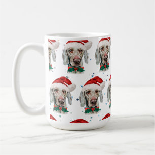 Weimaraner-Hunderasse Weihnachtssterne Kaffeetasse