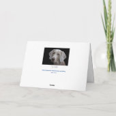 Weimaraner-Hundeschablone Karte (Rückseite)