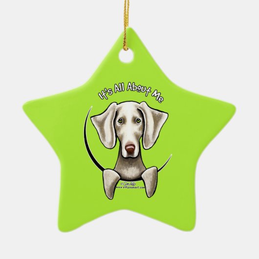 Weimaraner IAAM Keramikornament (Vorne)