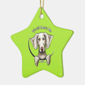 Weimaraner IAAM Keramikornament (Links)