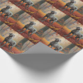 Weimaraner im Herbst Leaves Fall Inspiriert Geschenkpapier (Ecke)