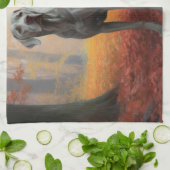 Weimaraner im Herbst Leaves Fall Inspiriert Geschirrtuch (Gefaltet)