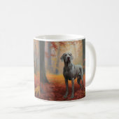 Weimaraner im Herbst Leaves Fall Inspiriert Kaffeetasse (VorderseiteRechts)