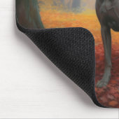 Weimaraner im Herbst Leaves Fall Inspiriert Mousepad (Ecke)