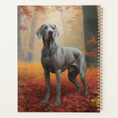 Weimaraner im Herbst Leaves Fall Inspiriert Planer (Rückseite)