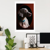 Weimaraner im Morgenlicht Poster (Heimbüro)