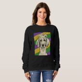 Weimaraner Jester Mardi Gras Dog Mom or Dad Sweatshirt (Vorne ganz)