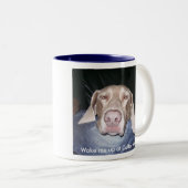 Weimaraner Kaffee-Tasse Zweifarbige Tasse (VorderseiteRechts)