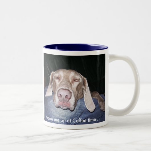 Weimaraner Kaffee-Tasse Zweifarbige Tasse (Rechts)