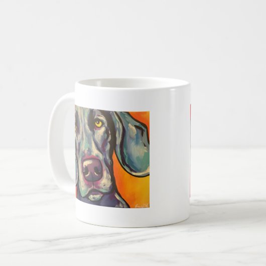weimaraner kaffeetasse (Vorderseite Links)
