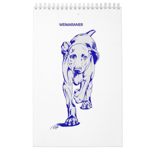 Weimaraner Kalender durch Candra (Titelbild)