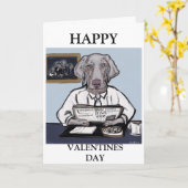 WEIMARANER KARTE (Gelbe Blume)