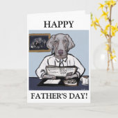 WEIMARANER KARTE (Gelbe Blume)