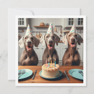 Weimaraner-Karte, Weimaraner-Geburtstag Einladung