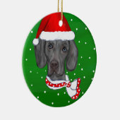 WEIMARANER KERAMIK ORNAMENT (Rechts)