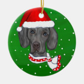 WEIMARANER KERAMIK ORNAMENT (Vorne)