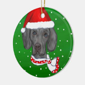 WEIMARANER KERAMIK ORNAMENT (Links)