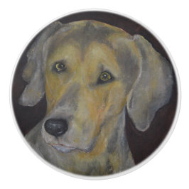 Weimaraner Keramikknauf