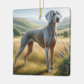 Weimaraner Keramikornament (Links)