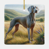Weimaraner Keramikornament (Rückseite)