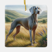 Weimaraner Keramikornament (Vorderseite)