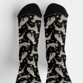 Weimaraner Knochen und Paare schwarz Socken (Oben)