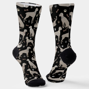 Weimaraner Knochen und Paare schwarz Socken